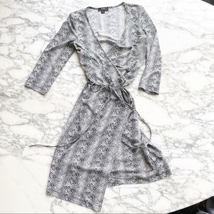 Vintage BCBG wrap jersey dress